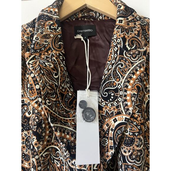 Anthropologie NWT Driftwood S Velvet Blazer Festival 70’s Embroidery Boho - Picture 4 of 10